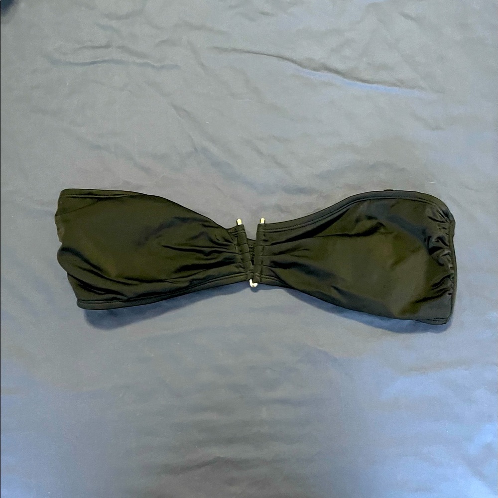 Black strapless bikini top